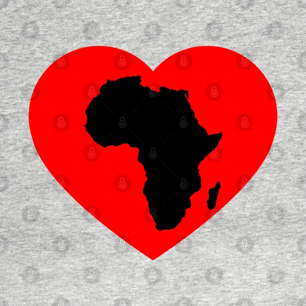 Africa Heart, African, African American by UrbanLifeApparel